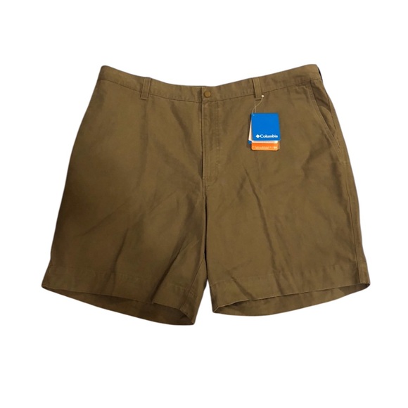 Columbia Men's Sz 42/8.5 Tan Shorts Olive Green Outdoor Hiking Shorts NWT - Picture 1 of 6